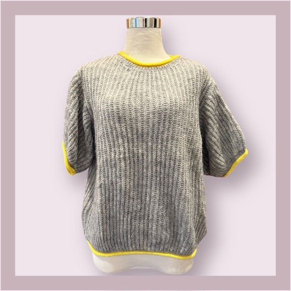 Easy Clothes Gray Mohair Rocky Sweater - Picture 2 of 4